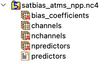Example bias coefficients file for Suomi-NPP’s ATMS instrument